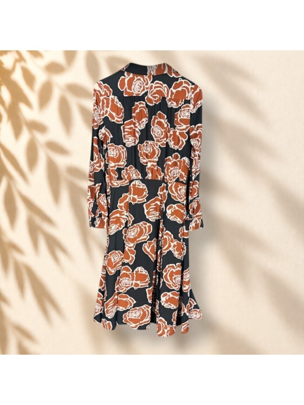 Who What Wear Shirt Dress Women M Medium Black Floral Long Button Long Sleeve - Picture 2 of 7
